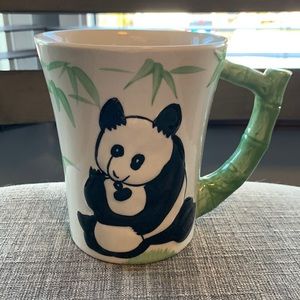 Pier 1 Imports hand painted stone wear panda mug